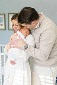 Long island family photos with their newborn 